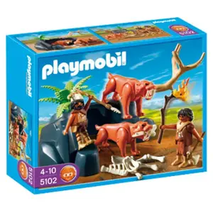Playmobil History 5102 - Tigres À Dents De Sabre Et Chasseurs pas cher