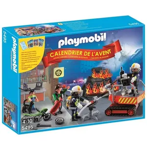 Playmobil Christmas 5495 - Calendrier De L'avent: Brigade De Pompier... pas cher