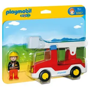Comparateur de prix : Playmobil 1.2.3-6967 Fireman with Ladder Unit Fire Truck, for Ages 1.5+