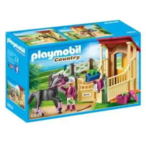 Playmobil Country 6934 Box avec cavalière et pur-sang Arabe pas cher