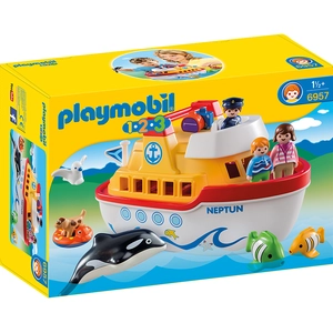 Playmobil 1.2.3 6957 Navire transportable pas cher