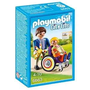 Playmobil 6663 - Enfant En Fauteuil Roulant Et Papa pas cher