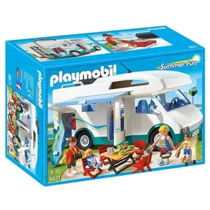 PLAYMOBIL 6671 - Summer Fun - Famille avec Camping-Car pas cher