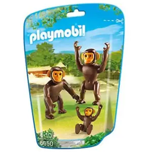 PLAYMOBIL - City Life - Couple de chimpanzés avec bébé - Mixte - A partir de 4 ans pas cher
