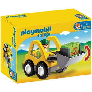 Playmobil Playmobil 6775 - Excavatrice Et Ouvrier 1.2.3 pas cher