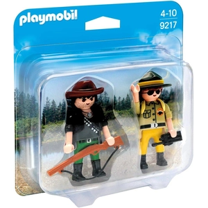 Playmobil Wild Life 9217 DuoPack Garde forestier et braconnier pas cher