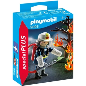 WDK Playmobil Special Plus 9093 Pompier avec arbre en feu pas cher