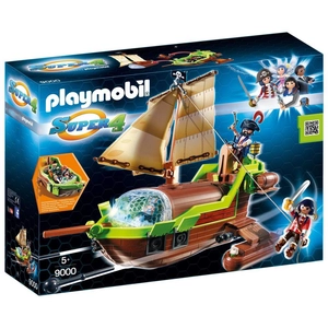Playmobil Super4 9000 Bateau pirate Caméléon avec Ruby pas cher