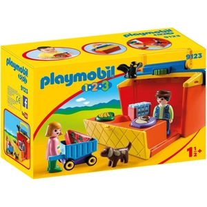 Comparateur de prix : PLAYMOBIL 1.2.3 Meeneem marktkraam / Étal de marché transportable