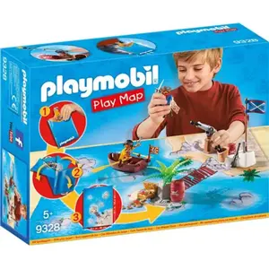 Playmobil Play Map 9328 Pirates avec support de jeu pas cher