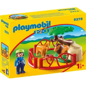 Playmobil 1.2.3 9378 Lions avec enclos pas cher