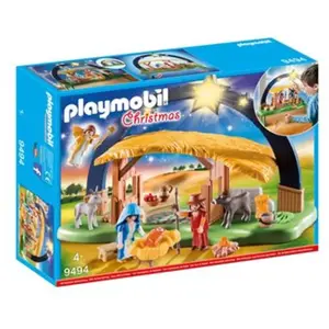 Playmobil Christmas La magie de Noël 9494 Crèche avec illumination pas cher