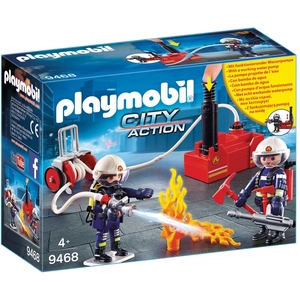PLAYMOBIL - 9468 - City Action - Pompiers avec matériel d'incendie pas cher