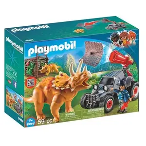 Playmobil Dinos 9434 Bandit avec tricératops pas cher