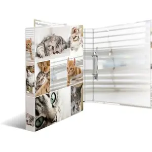 HERMA Classeur à anneaux 'Animals' - chats, A4, mécanisme à pas cher
