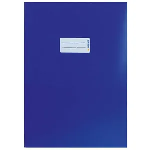 HERMA 19751 carnet de notes format A4 avec étiquette, en carton robuste et extra fort, protège-cahier pour cahier scolaire, bleu foncé pas cher