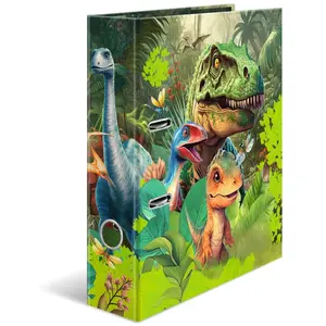 HERMA Classeur A4 Dino World 20079-7 cm de large - Avec impression intérieure - Pour l'école et le bureau - Classeur robuste en pas cher