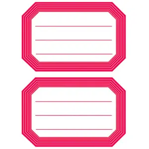 12 étiquettes scolaires 82x55mm Herma rouges pas cher
