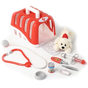 Set vétérinaire avec chien, cage et accessoires Klein pas cher