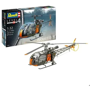 1:32 Revell 03804 Aerospatiale Alouette II Helikopter Plastic Modelbou... pas cher
