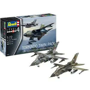 Revell Modelbouwpakket - 63801 Tornado Twin-Pack - 50e verjaardag Panavia Tornado - 2 Straaljagers - Model Set - 1:72 - Modelbouw pas cher
