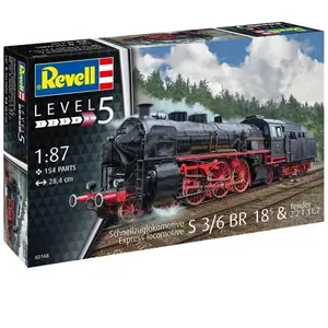 1:87 Revell 62168 Express locomotive S3/6 BR18(5) with Tender 2-2-T - Model Set Plastic Modelbouwpakket