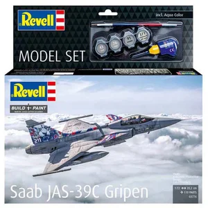 Revell Modelbouwpakket Vliegtuigen - 63776 Saab JAS-39C Gripen - Zweeds Gevechtsvliegtuig - Straaljager - Model Set Plastic - 1:72 - Modelbouw