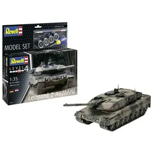 1:35 Revell 63281 Leopard 2 A6/A6NL Tank met Duitse en Nederlandse Decals - Model Set Plastic Modelbouwpakket pas cher