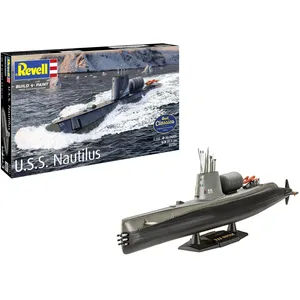 Revell Modelbouwpakket Militaire voertuigen - 05184 U.S.S. Nautilus - SSN-571 - Amerikaanse Onderzeeër Plastic - 1:305 - Modelbouw