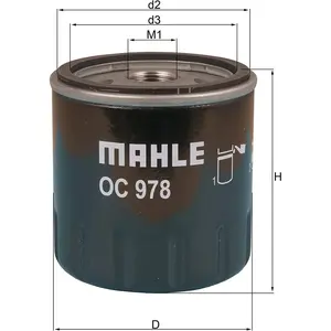 MAHLE OC 978 Filtre à huile pas cher