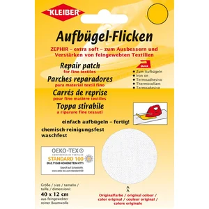 Kleiber Patch thermocollant Zephir, 400 x 120 mm, blanc