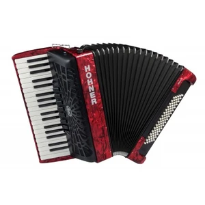 HOHNER A16432 Bravo III 80 Accordeon Rood   37 toetsen, 80 bassen, Silent Key, met gigbag en draagriem