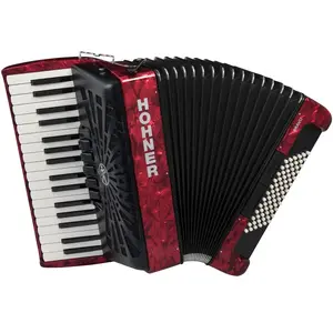 Hohner Bravo III 72 red silent key - Accordeon pas cher