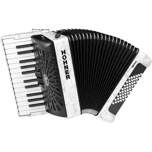 Hohner Bravo II 48 white silent key - Accordeon
