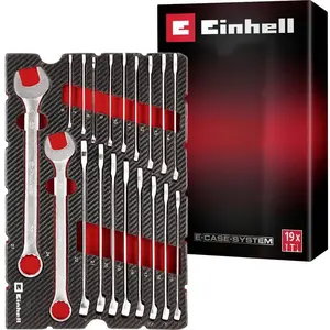 Einhell 370521 E-Case Ring-steeksleutelset 19-delig