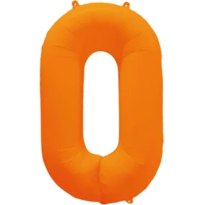 Riethmüller - Folieballon cijfer 0 - neon oranje - 86 cmVendu parbol