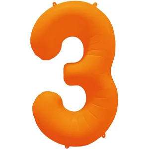 Riethmüller - Folieballon cijfer 3 - neon oranje - 86 cmVendu parbol