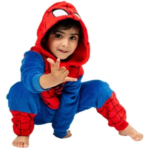 Amscan Spiderman Fleece Onesie Kind Kostuum - Maat 104 pas cher