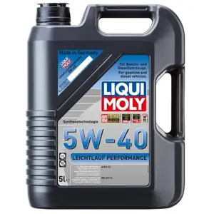 Huile moteur antifriction performance 5W-40 5L Liqui Moly pas cher