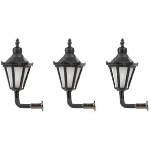 Faller Appliques murales LED,Lanterne hexagonale avec couronne, 3pcs pas cher