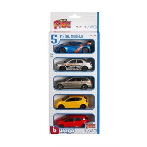 Pack de 5 véhicules Bburago Street Fire 1:43 Modèle aléatoire