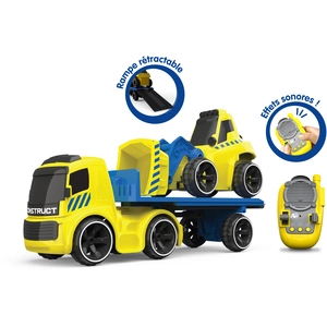 Silverlit Camion remorque radiocommandé Ouaps avec bulldozer pas cher