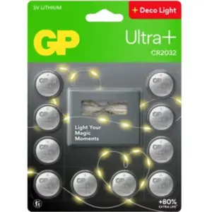 Pile GP x10 CR2032 + Guirlande LED pas cher