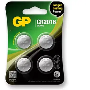 V-TAC Pile GP CR 2016C1 (4 pcs, CR2016, 90 mAh), Batteries + piles pas cher