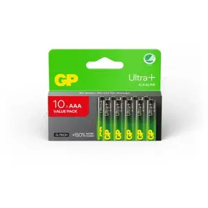 Piles AAA - Lot de 10 | GP Ultra | Piles Stilo AAA Alcaline de 1,5 V/LR03 - Longue durée de vie pas cher