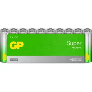 Piles AA - Lot de 20 | GP Super | Piles Stilo AA Alcaline de 1,5 V/LR06 - Longue durée de vie pas cher