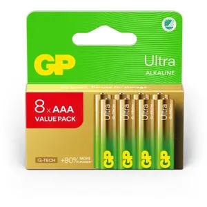 GP Batteries GP Ultra Pile alcaline AAA, 24AU/LR03, 8-pack (8 pcs, AAA), Batteries + piles pas cher