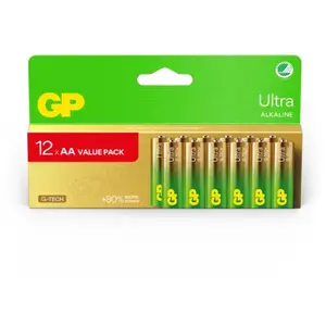 GP - Ultra Alkaline Battery, Size AA, 15AU/LR6, 1.5V, 12-Pack (151427) pas cher