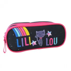 NO NAME Bagtrotter Trousse Scolaire 2 Compartiments Lililou Bleu Marine