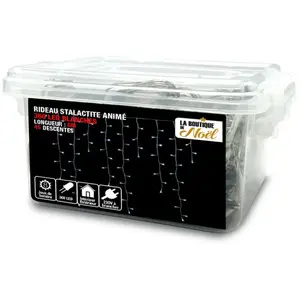 La Boutique De Noel - Rideau lumineux led stalactite - 6 mètres - Blanc pas cher